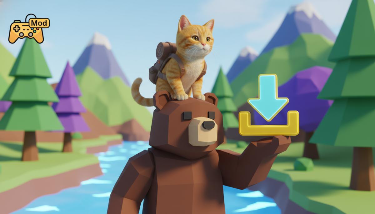 Super Bear Adventure Mod Kucing Warna Orange